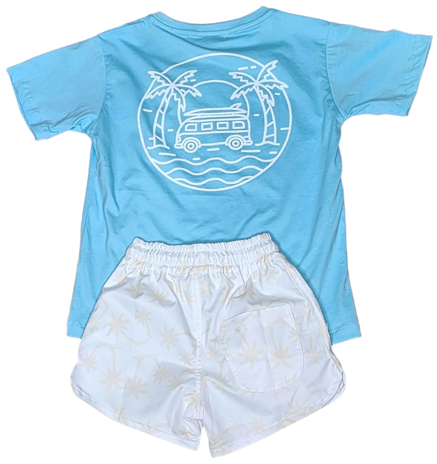 "Palm~Tree" White Shorts