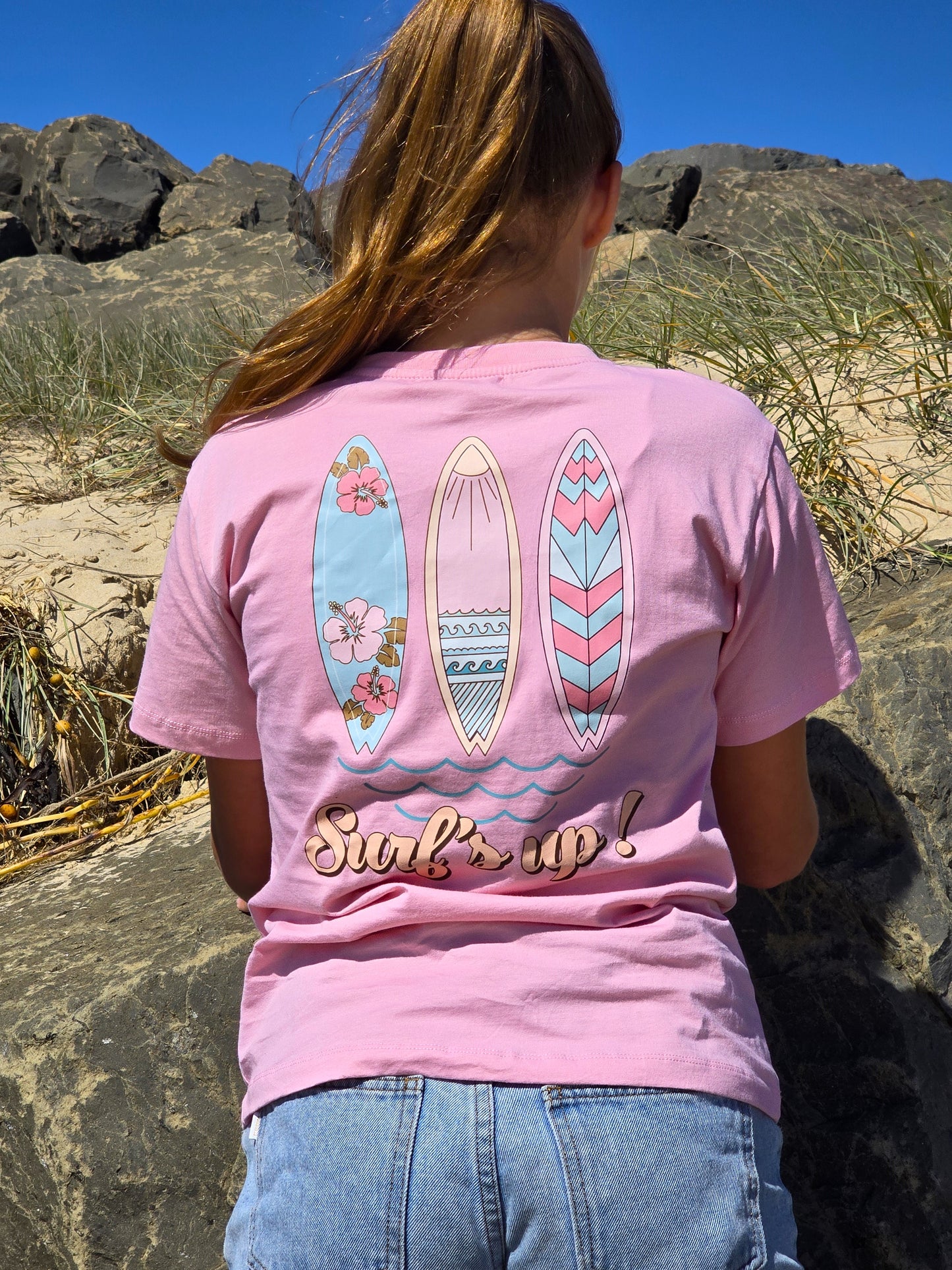 "Surfs Up!" Soft Pink T~Shirt