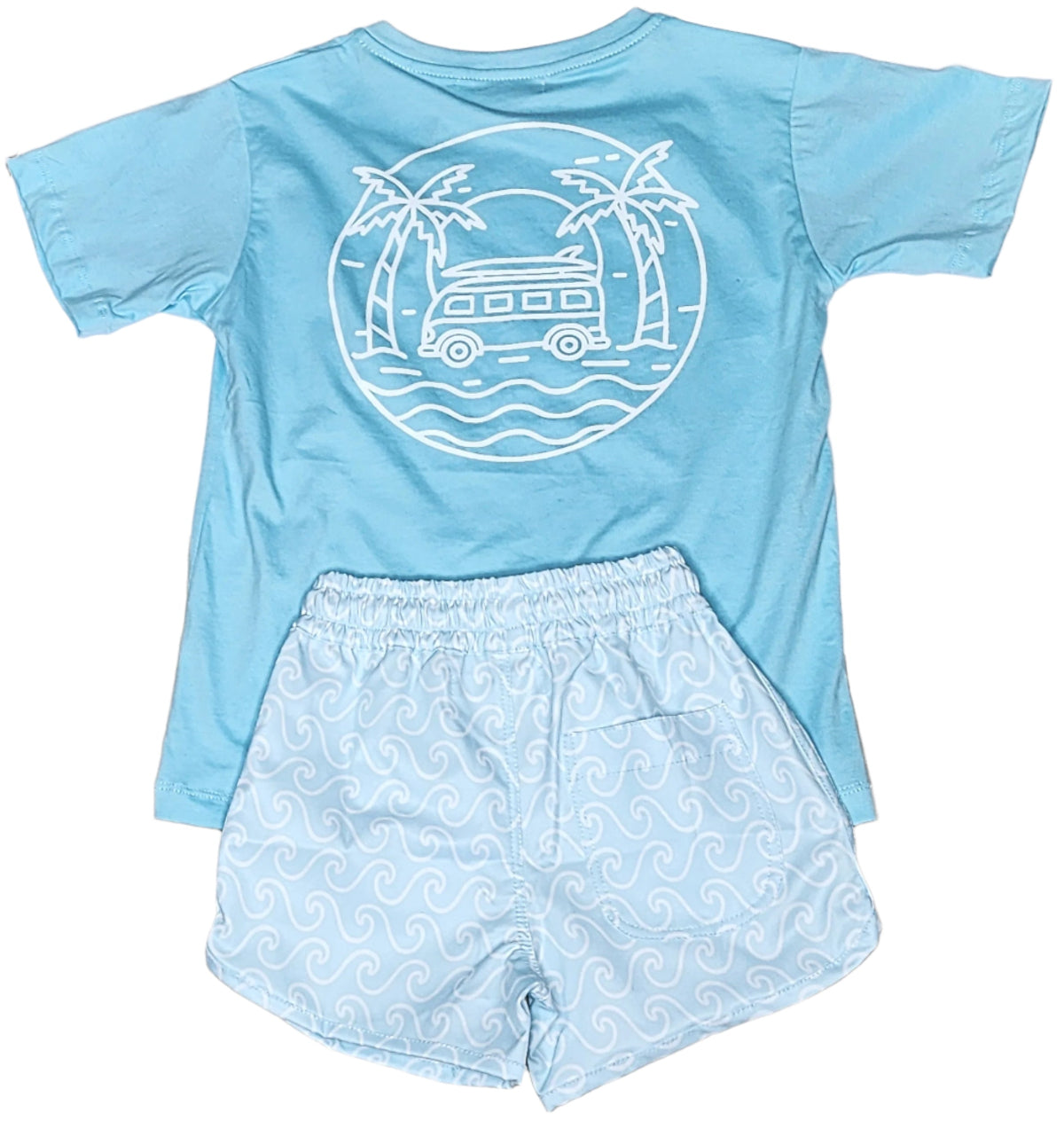 "Wave" Blue Mist Shorts