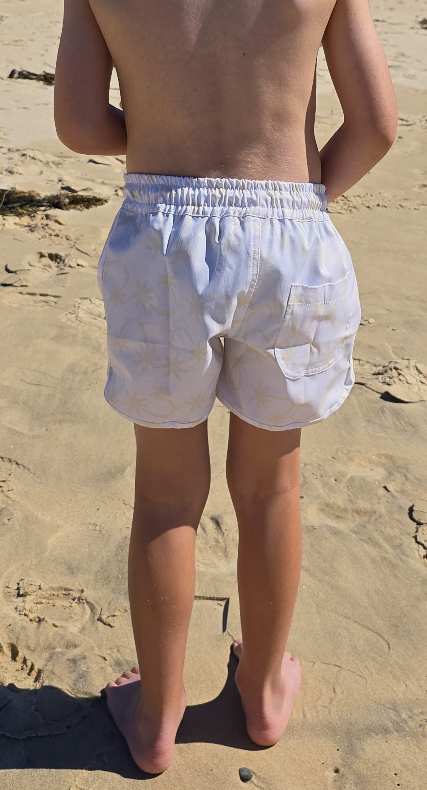 "Palm~Tree" White Shorts